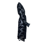 R13 2020s Devoré Velvet Flannel Trim Smoking Robe or Coat, side