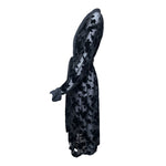 R13 2020s Devoré Velvet Flannel Trim Smoking Robe or Coat, side 2