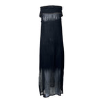 Joan Vass 1990s Unique Chiffon Dress Pant Ensemble, tunic back