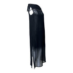 Joan Vass 1990s Unique Chiffon Dress Pant Ensemble, tunic side