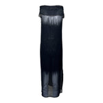 Joan Vass 1990s Unique Chiffon Dress Pant Ensemble, back