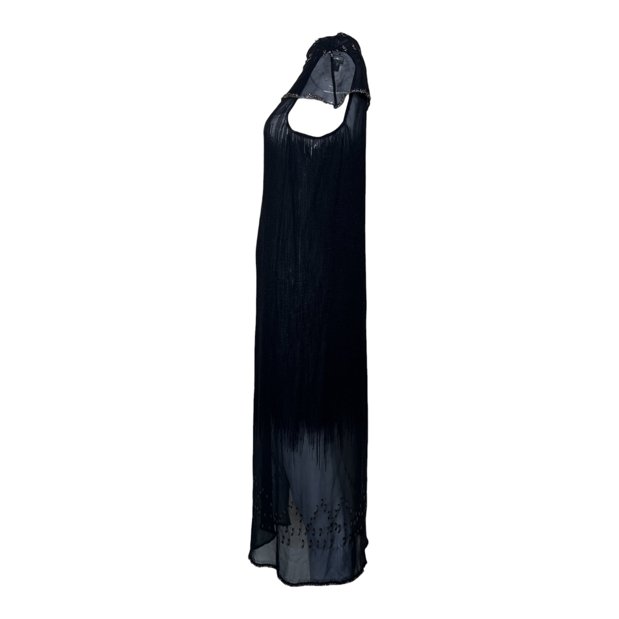 Joan Vass 1990s Unique Chiffon Dress Pant Ensemble, tunic side 2