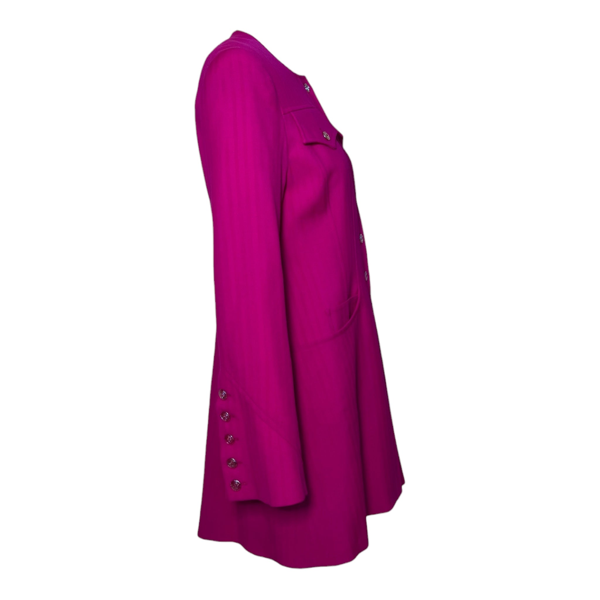 Christian Lacroix 1990s Hot Pink Skirt Suit, side jacket