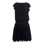 Chanel S/S 2007 Midnight Blue Crepe Chiffon Pleated Mini Dress