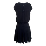 Chanel S/S 2007 Midnight Blue Crepe Chiffon Pleated Mini Dress, back