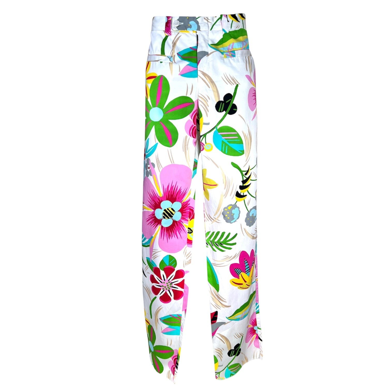 Gucci Tom Ford Era S/S 1999 White Tropical Print Pants