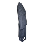 Moschino Couture 1990's Grey "Secret Desire" Skirt Suit, side