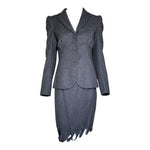 Moschino Couture 1990's Grey "Secret Desire" Skirt Suit