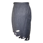 Moschino Couture 1990's Grey "Secret Desire" Skirt Suit, skirt back