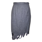 Moschino Couture 1990's Grey "Secret Desire" Skirt Suit, skirt