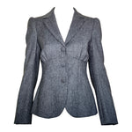 Moschino Couture 1990's Grey "Secret Desire" Skirt Suit, jacket