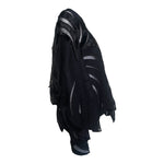 Junya Watanabe Comme des Garcons 2014 Black Sequined Wool and Mesh Patchwork Jacket, side 2