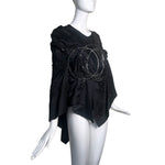 Junya Watanabe Comme des Garçons F/W 1999 Black Tunic with Chrome Rings, slight side 2