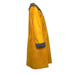 Bonnie Cashin for Sills 1960's Ochre Suede Coat with Grey Shearling Lining, side