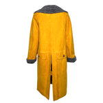 Bonnie Cashin for Sills 1960's Ochre Suede Coat with Grey Shearling Lining, back