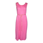 Bonnie Cashin for Sills 1966 Knit Jersey Grey Jacket and Pink Dress Ensemble, dress belted