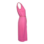 Bonnie Cashin for Sills 1966 Knit Jersey Grey Jacket and Pink Dress Ensemble, dress side