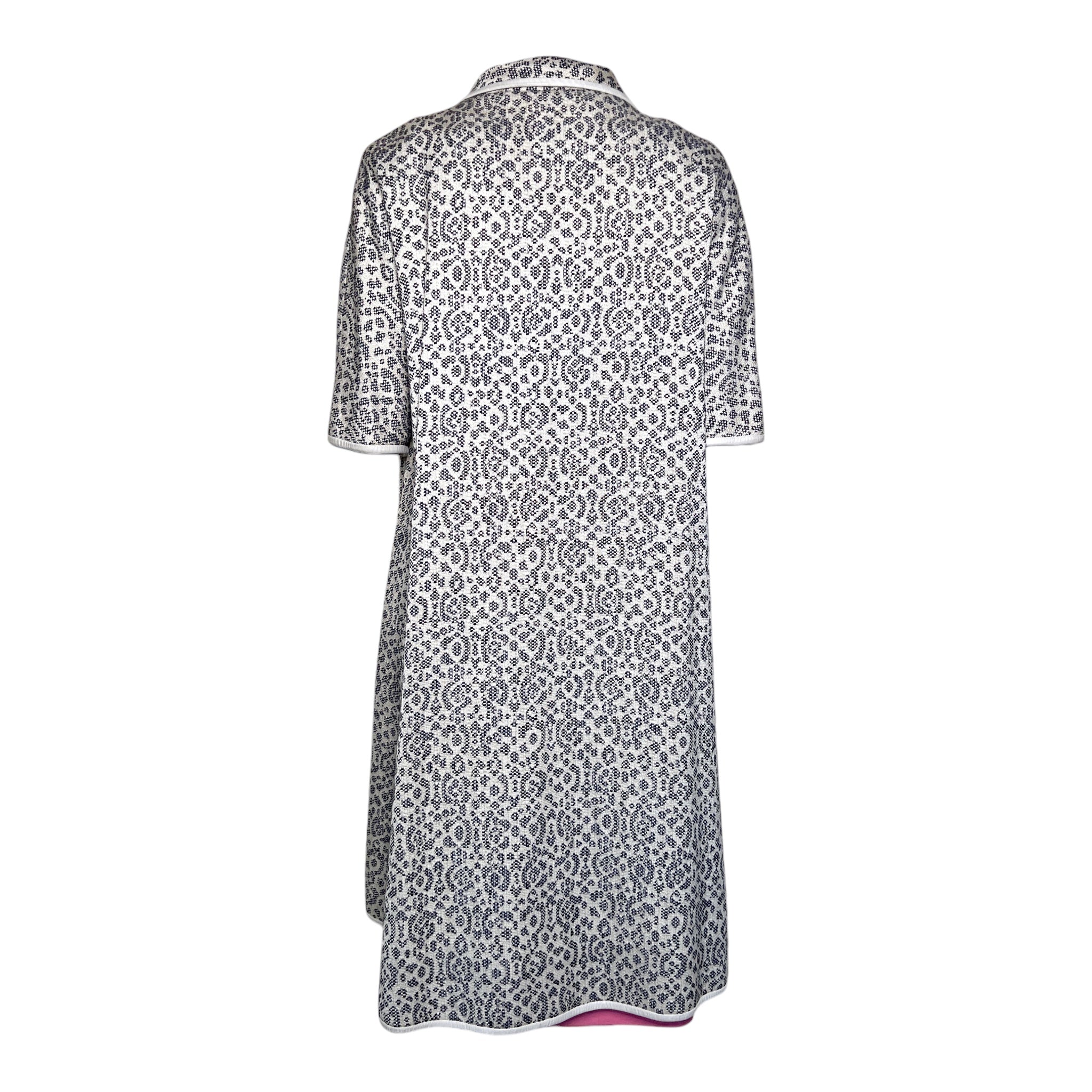 Bonnie Cashin for Sills 1966 Knit Jersey Grey Jacket and Pink Dress Ensemble, coat back