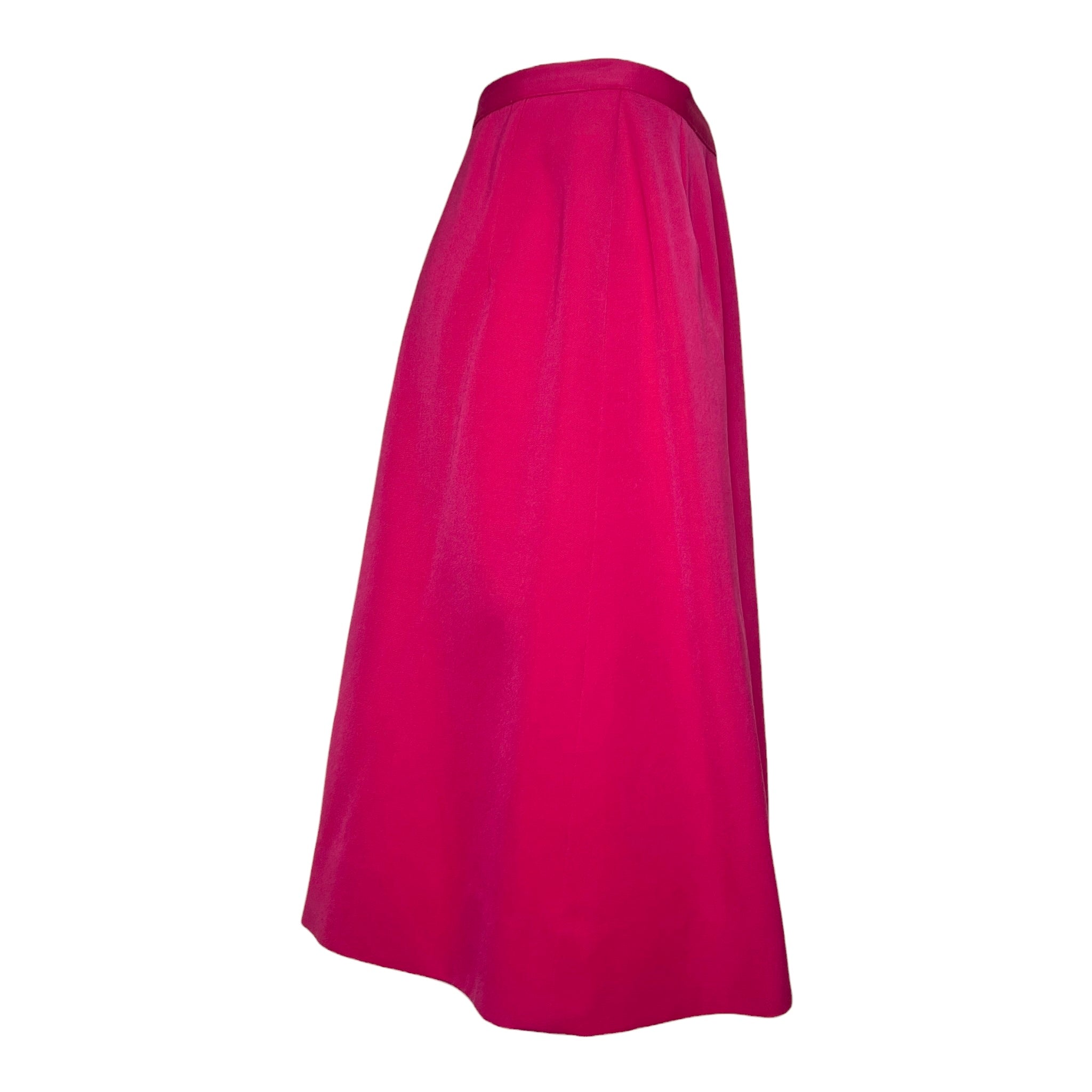 Emilio Pucci 1965 Hot Pink Braniff Stewardess Skirt Suit Uniform, skirt side 2