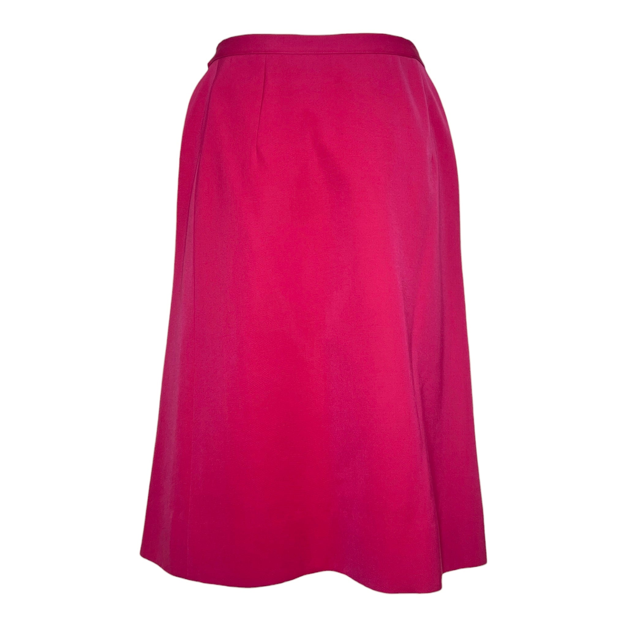 Emilio Pucci 1965 Hot Pink Braniff Stewardess Skirt Suit Uniform, skirt back