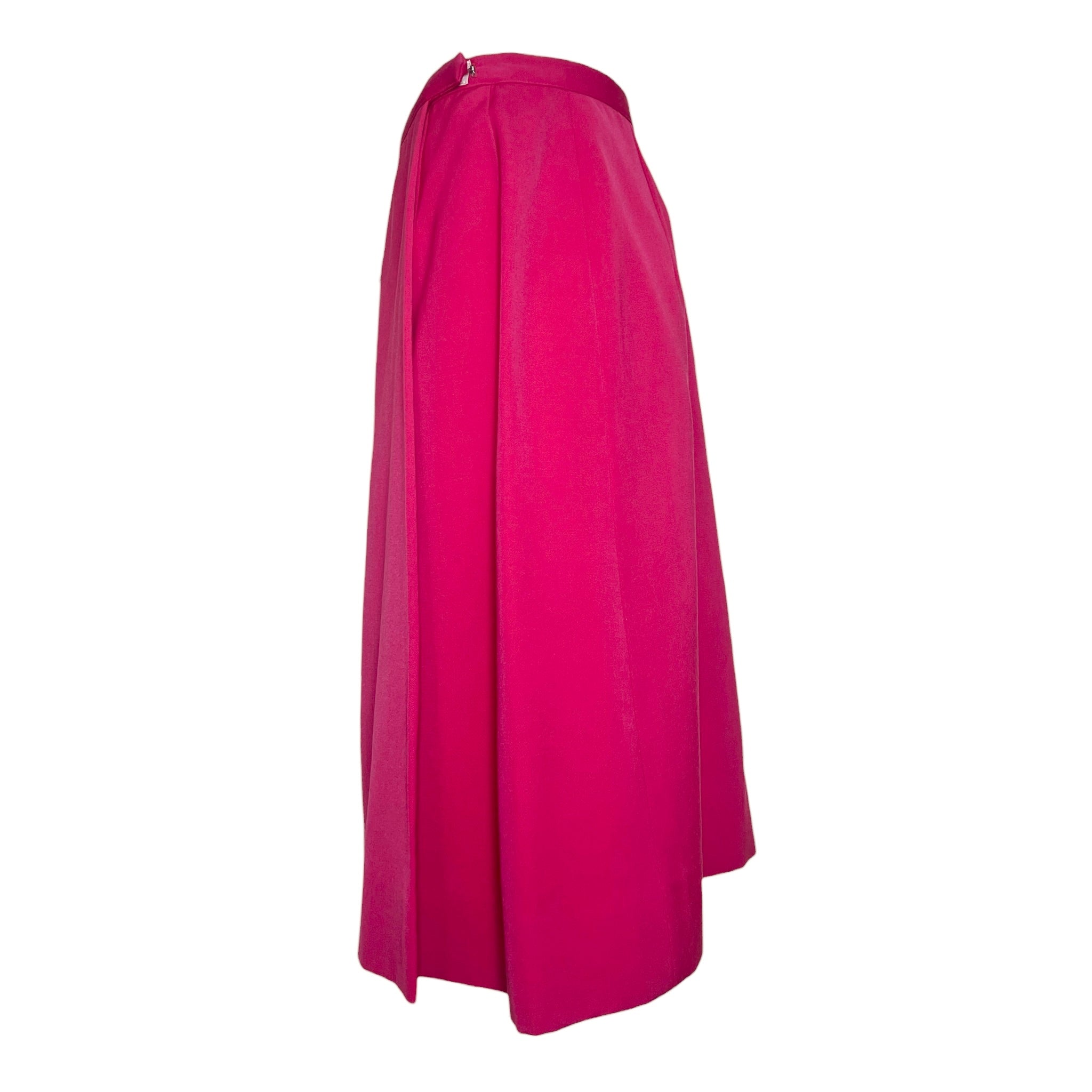 Emilio Pucci 1965 Hot Pink Braniff Stewardess Skirt Suit Uniform, skirt side