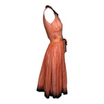 Bonnie Cashin 1950's Apricot Cotton Day Dress, side