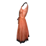 Bonnie Cashin 1950's Apricot Cotton Day Dress, side 2