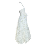 Giambattista Valli S/S 2024 White Floral Embroidered Halter Gown, side
