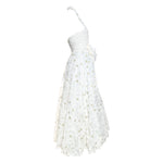Giambattista Valli S/S 2024 White Floral Embroidered Halter Gown, RIGHT SIDE