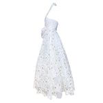 Giambattista Valli S/S 2024 White Floral Embroidered Halter Gown, side 2