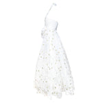 Giambattista Valli S/S 2024 White Floral Embroidered Halter Gown, LEFT SIDE