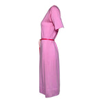 Bonnie Cashin for Sills 1960's Pink Knit Short Sleeve Belted Dress, side 2