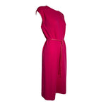 Bonnie Cashin for Sills 1960's Hot Pink Belted Dress and Tweed Cape Ensemble, dress slight side belted