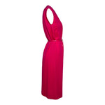 Bonnie Cashin for Sills 1960's Hot Pink Belted Dress and Tweed Cape Ensemble, dress side belted
