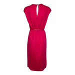 Bonnie Cashin for Sills 1960's Hot Pink Belted Dress and Tweed Cape Ensemble, dress back