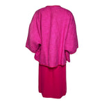 Bonnie Cashin for Sills 1960's Hot Pink Belted Dress and Tweed Cape Ensemble back