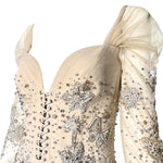 Georges Hobieka 2025 Greige Crystal Embellished Corseted Gown, bodice slight side