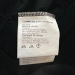 Comme des Garcons F/W 2002 Black Wool Jersey Frill Top, tag 2