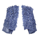 Comme des Garçons S/S 2008 Navy Blue Gingham Chiffon Ruffled Bolero FRONT OPEN
