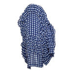 Comme des Garçons S/S 2008 Navy Blue Gingham Chiffon Ruffled Bolero RIGHT SIDE
