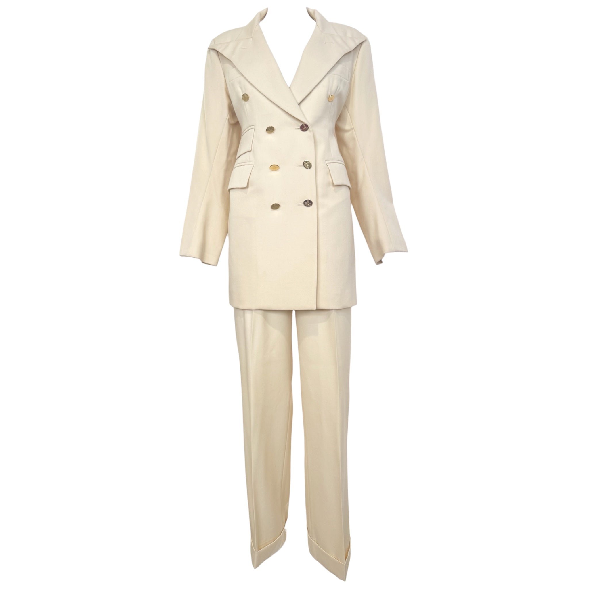 Vivienne Westwood Late 1990s/Early Y2K Wool Gabardine Double Breasted Pant Suit