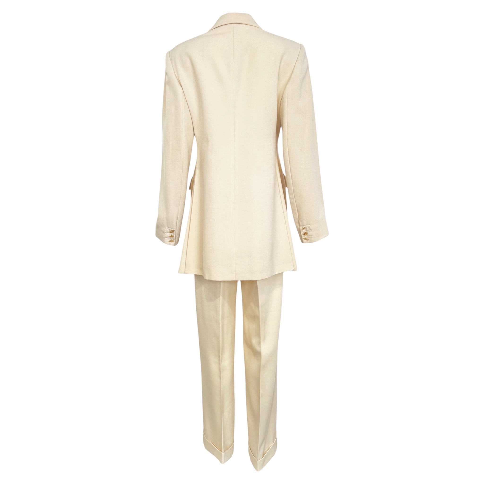 Vivienne Westwood Late 1990s/Early Y2K Wool Gabardine Double Breasted Pant Suit, back