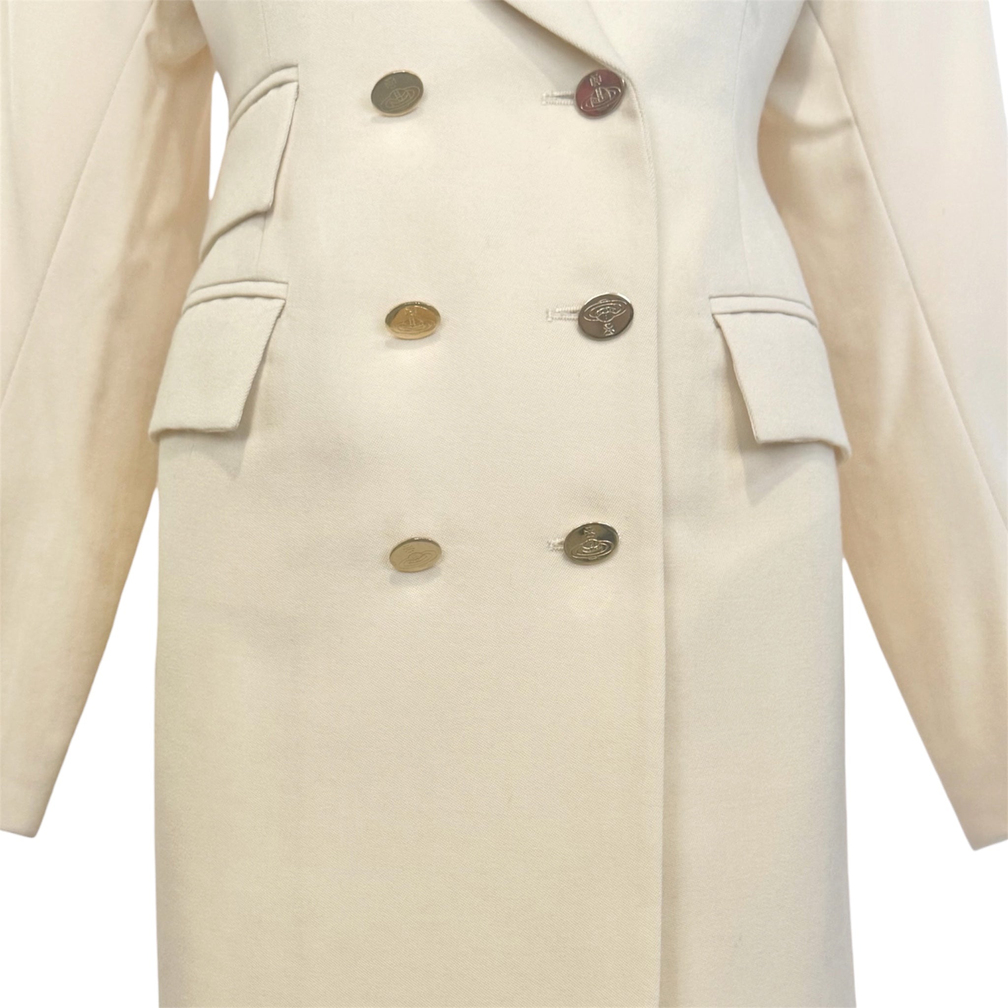 Vivienne Westwood Late 1990s/Early Y2K Wool Gabardine Double Breasted Pant Suit, blazer bottom