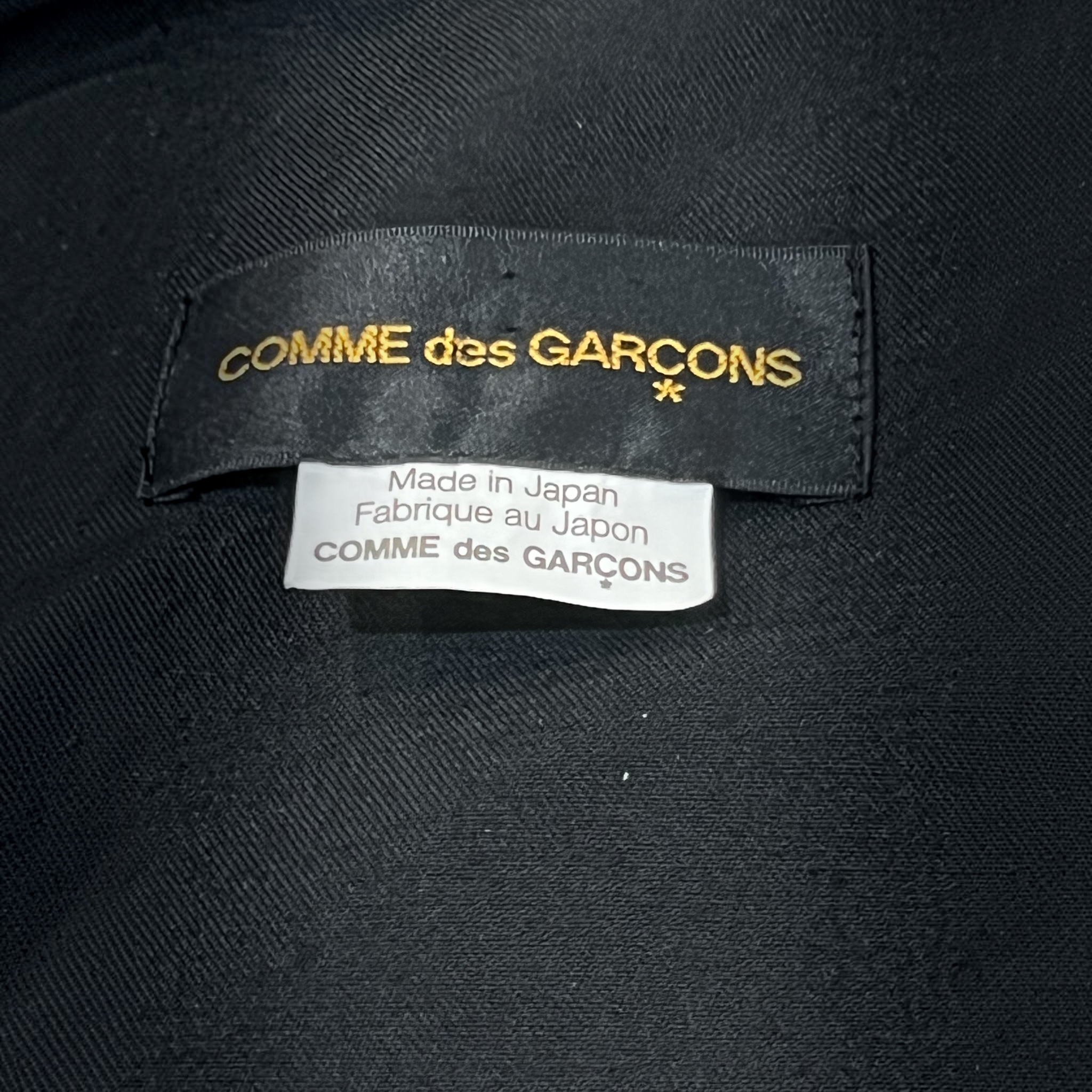 Comme Des Garçons 2003 Asymmetrical Deconstructed Jacket, label