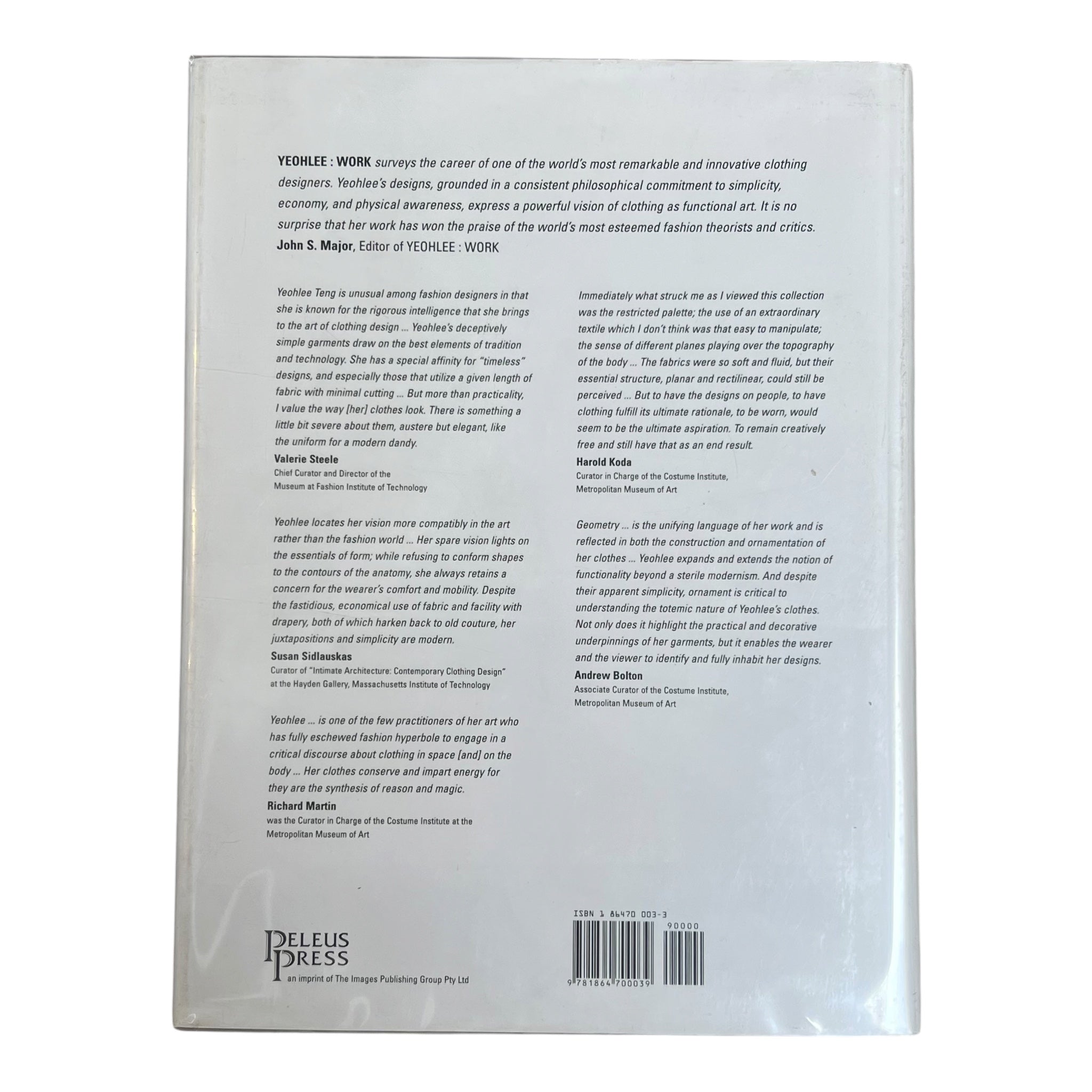 YEOHLEE:WORK : Material Architecture, back