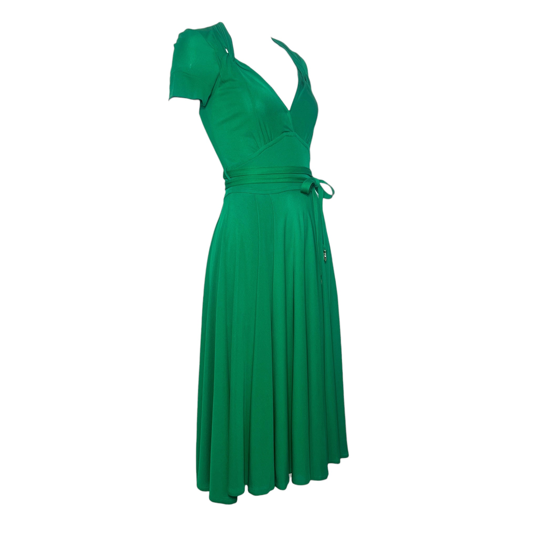 Gucci 2007 Kelly Green Matte Jersey Dress, slight side