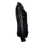 Tom Ford for Yves Saint Laurent S/S 2004 Double Breasted Dropwaist Leather Jacket, side