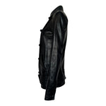 Tom Ford for Yves Saint Laurent S/S 2004 Double Breasted Dropwaist Leather Jacket, side 2