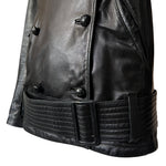 Tom Ford for Yves Saint Laurent S/S 2004 Double Breasted Dropwaist Leather Jacket, belt