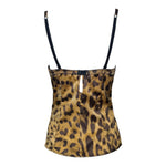 Dolce & Gabbana 2000s Leopard Print Lace Trim Camisole, back